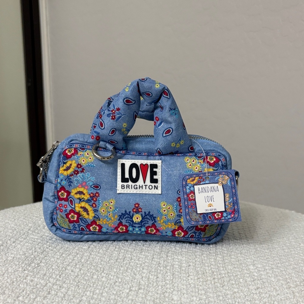 Brighton Blue and Red Floral Mini Bag